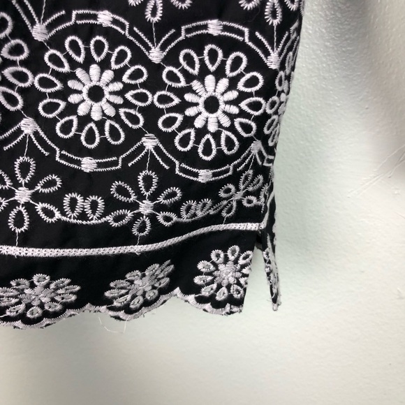 Talbots MP Off Shoulder Embroidered Eyelet Tunic - Picture 15 of 16